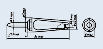 Ш4.0 штекер (синий)