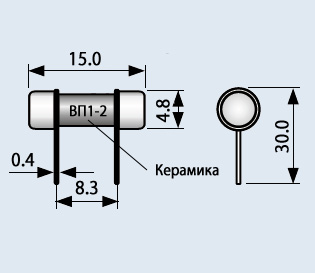 Вставки плавкие, предохранители ВП1-2 3А