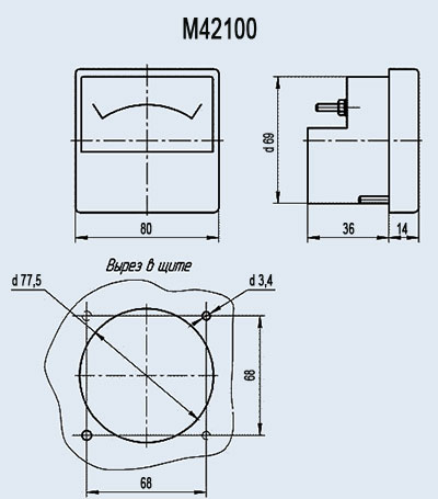 Щитовые приборы М42100 20А