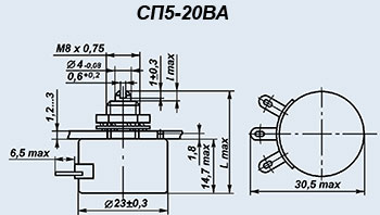 Резисторы переменные СП5-20ВА 2Вт 4.7