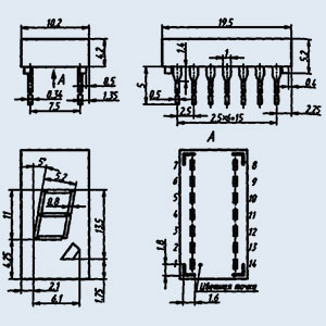 Индикаторы знакосинтезирующие АЛС335А1