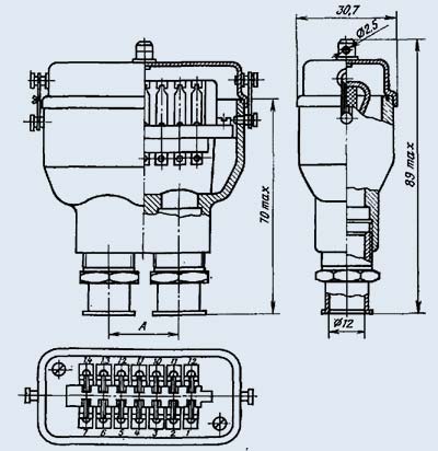 Соединители низкочастотные прямоугольные РШАВКП-14-1