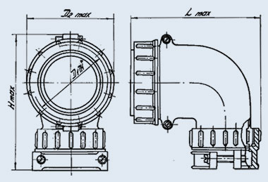 Соединители низкочастотные цилиндрические 2РТТ55КУН35Г34В