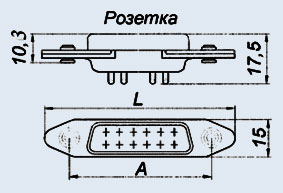 Соединители низкочастотные прямоугольные РПМ7-32Ш-КП-В